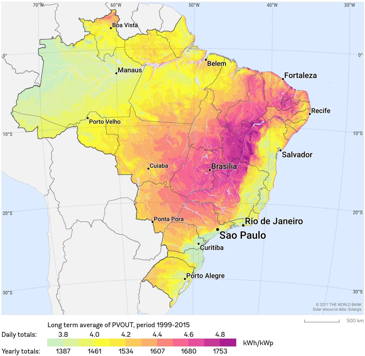 mapa do Brasil sol
