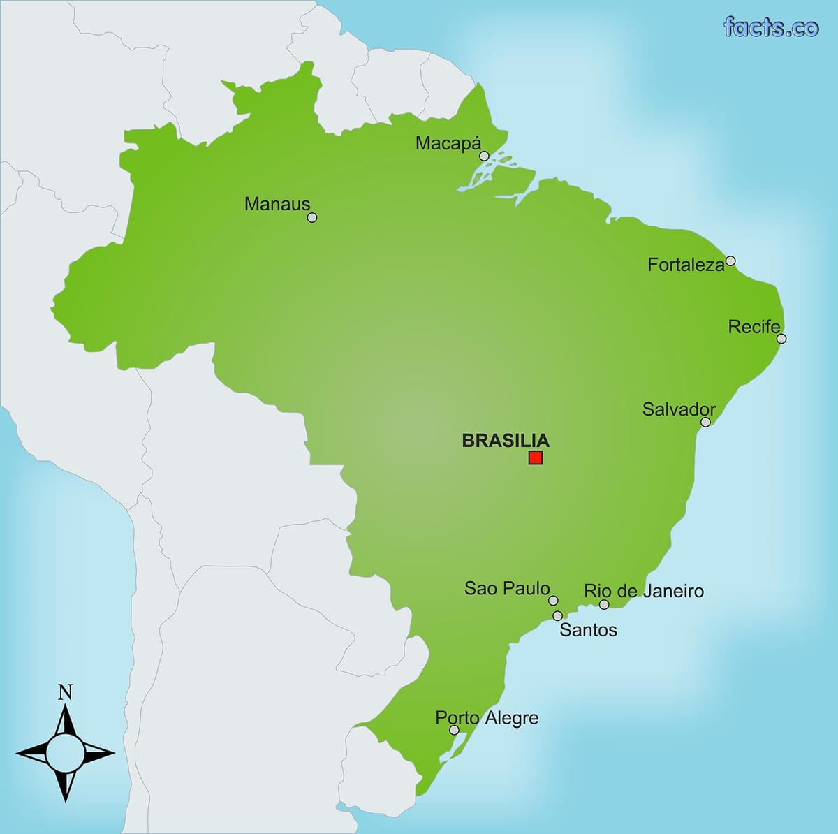 capital do Brasil no mapa
