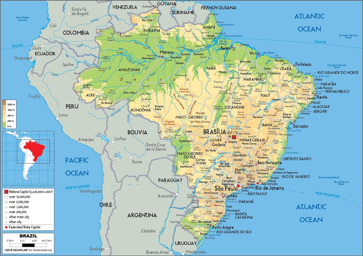 O brasil no mapa