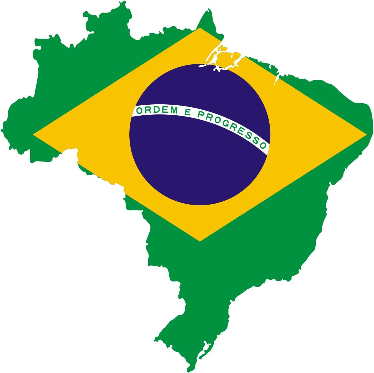 Bandeira do brasil mapa