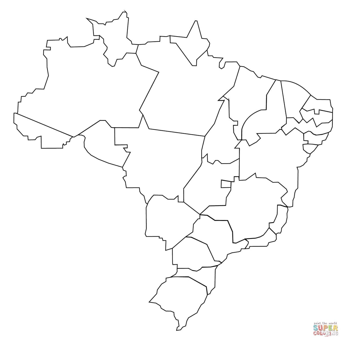 preto e branco, o mapa do Brasil