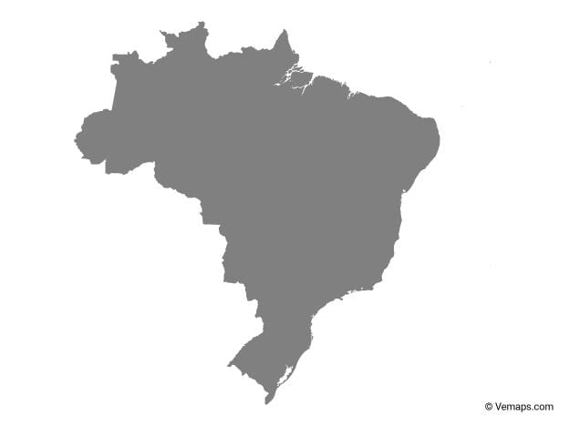 O brasil vetor mapa