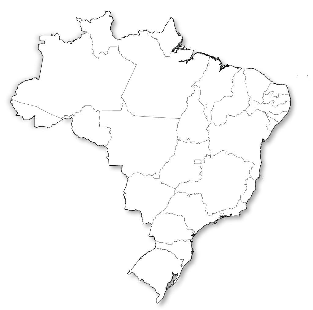 Mapa do brasil em branco