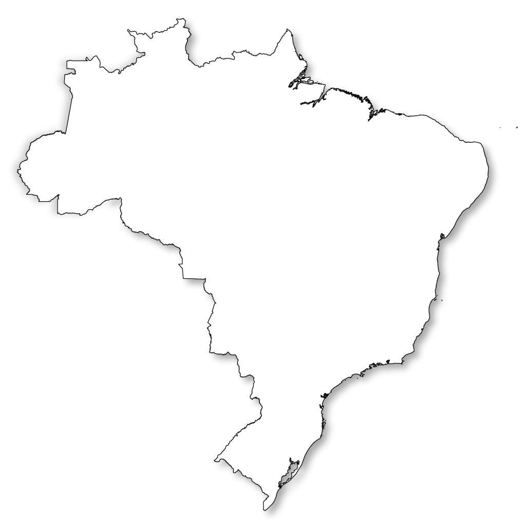 mapa do Brasil de estrutura de tópicos