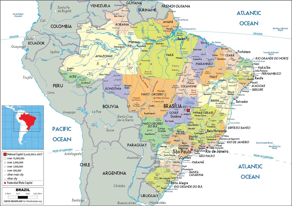 O brasil no mapa
