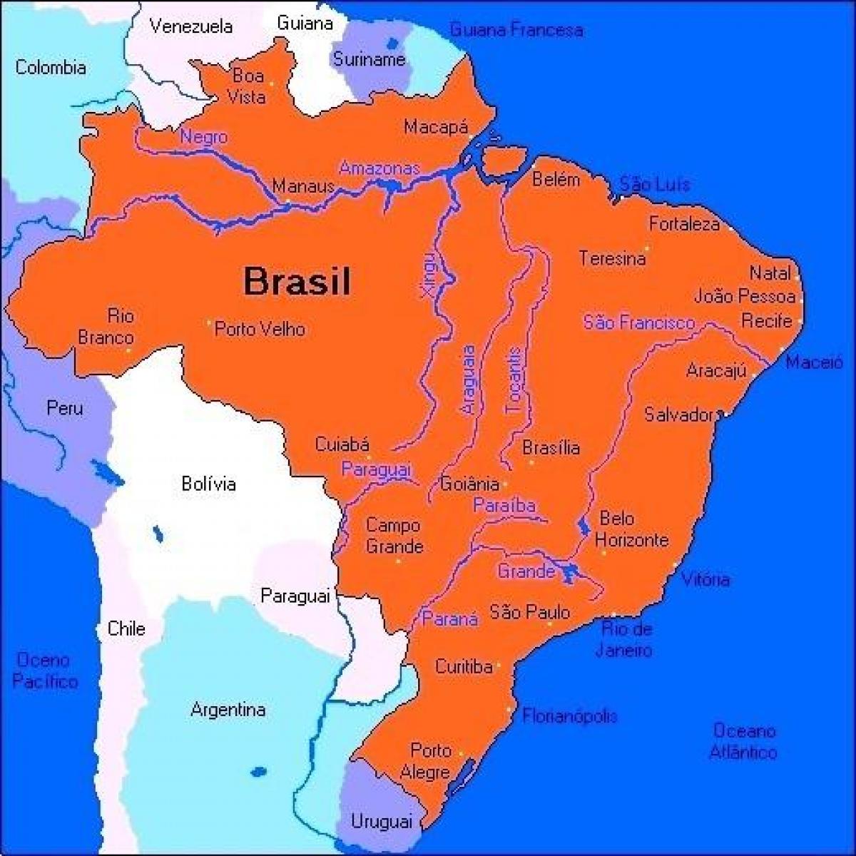 Mapas De Localizacao De Rios