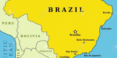 As principais cidades no mapa do Brasil
