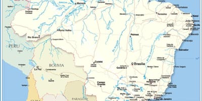 Mapa do Brasil rios