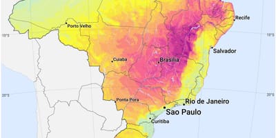 Mapa do Brasil sol