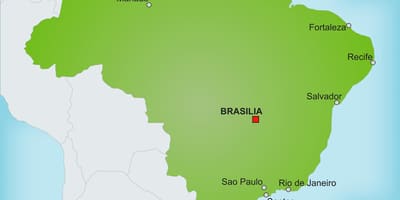 Capital do Brasil no mapa