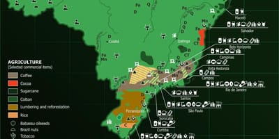 Mapa do Brasil recursos naturais