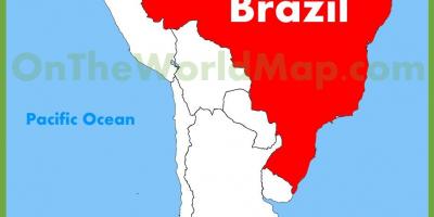 Mapa do Brasil na américa do sul
