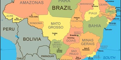Mapa do Brasil com cidades e estados