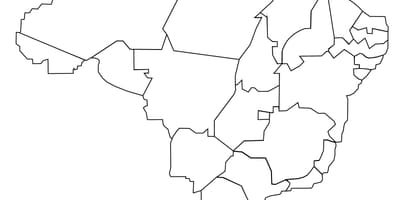Preto e branco, o mapa do Brasil