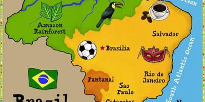 Mapa do Brasil para crianças