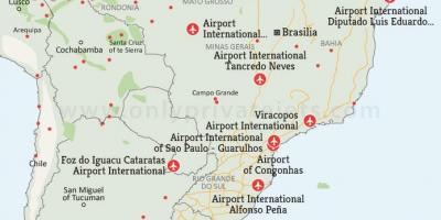 Aeroportos no Brasil mapa