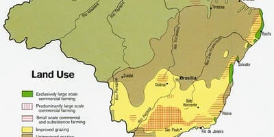 Mapa do Brasil agricultura