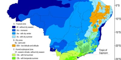 Clima mapa do Brasil