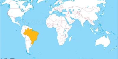 Localização do Brasil no mapa