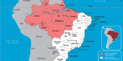 A malária mapa do Brasil