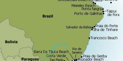 Mapa de praias do Brasil